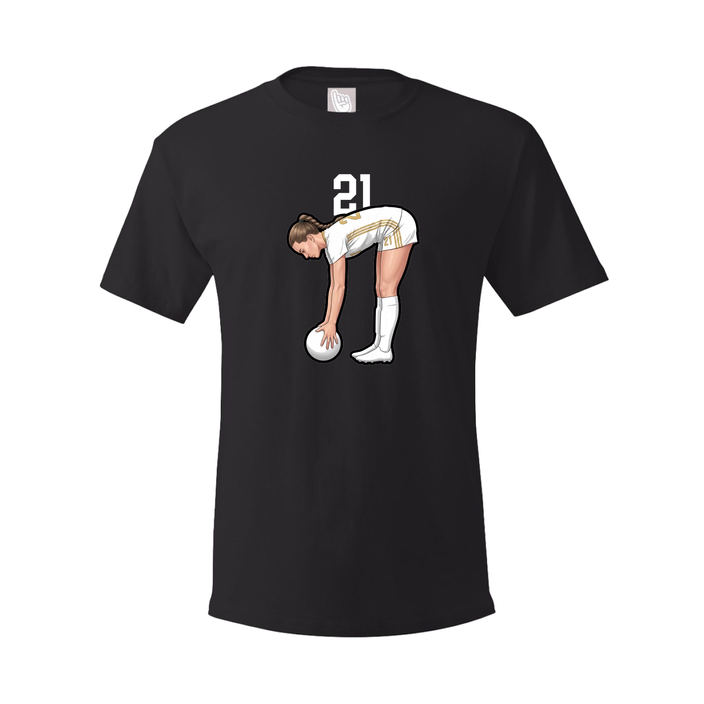 Youth Tee — Number Top in Black