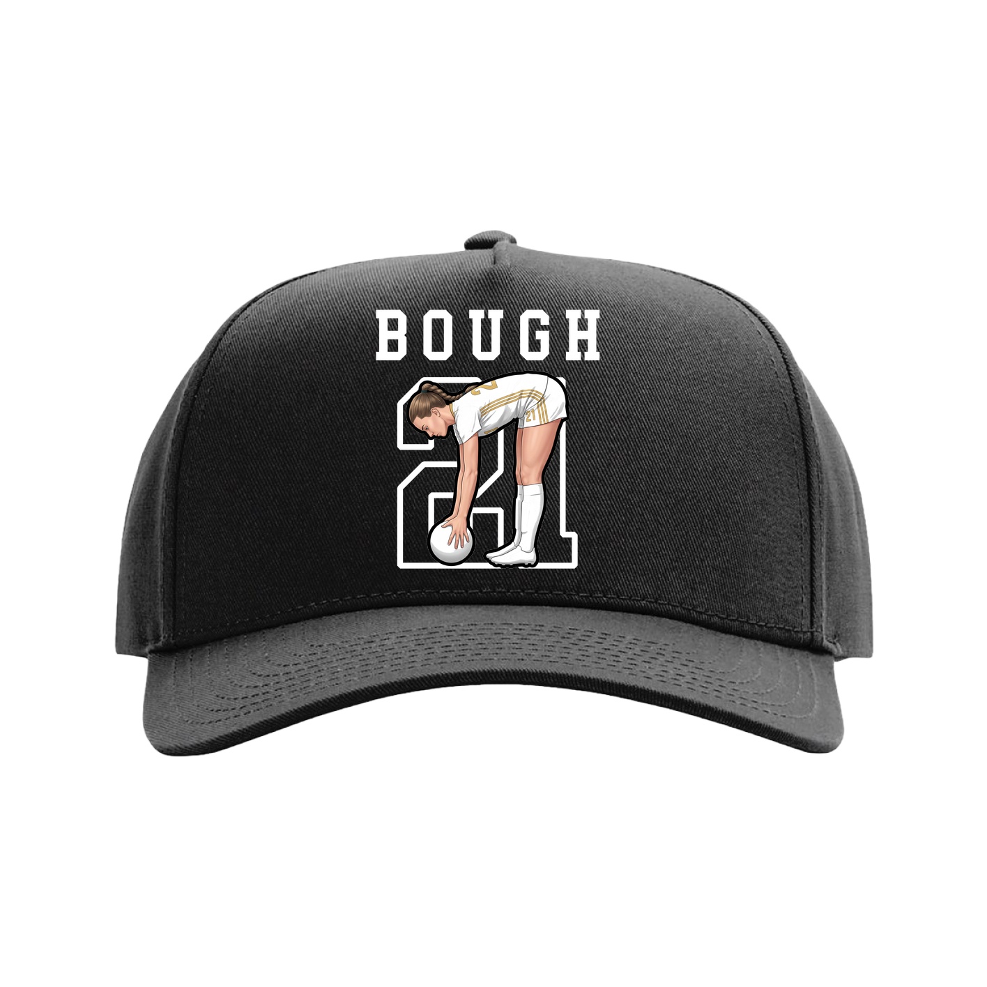 Full Fabric Five-Panel Champ Cap — Shirsey in Black