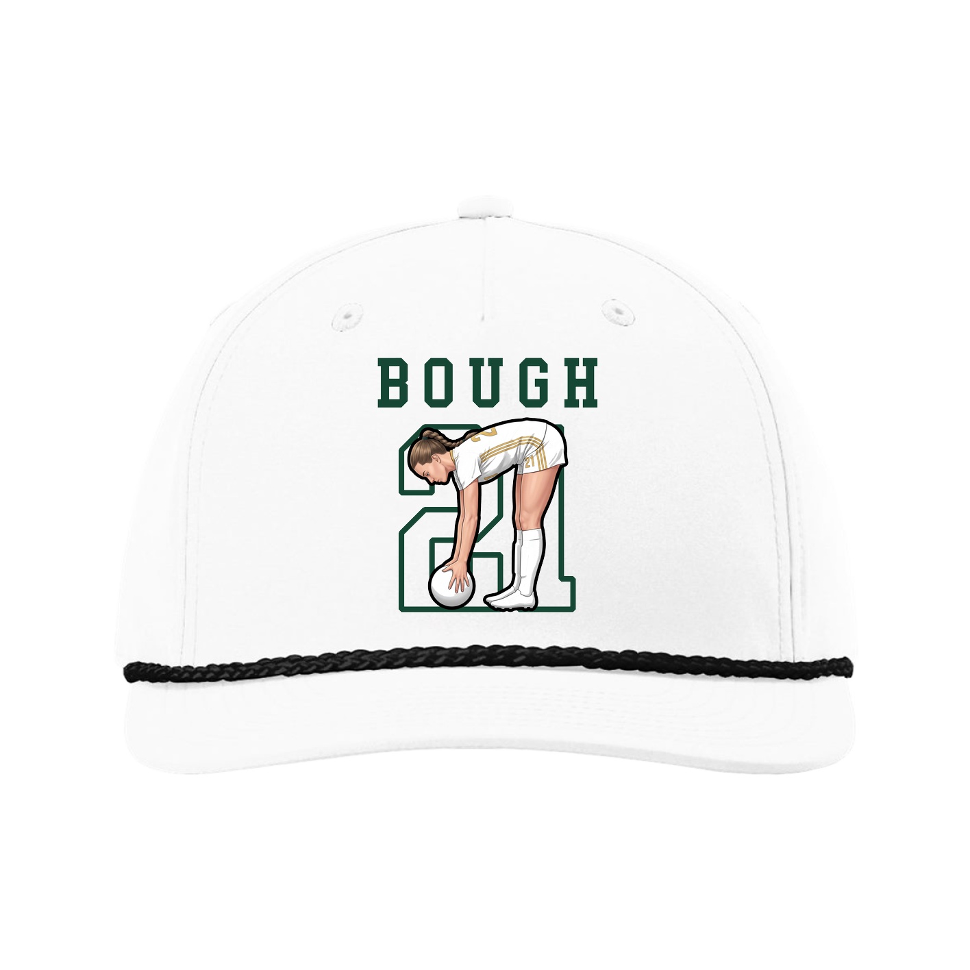Five-Panel Classic Rope Cap — Shirsey in White