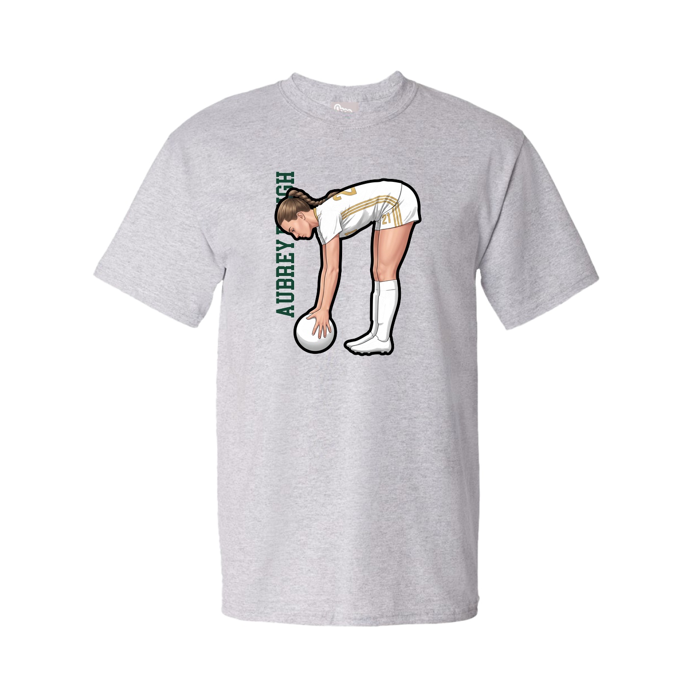 Tee — Name Vertical in Grey