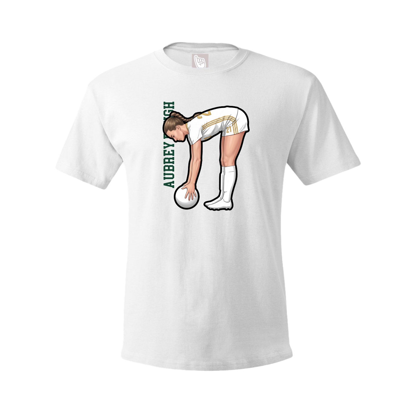 Youth Tee — Name Vertical in White