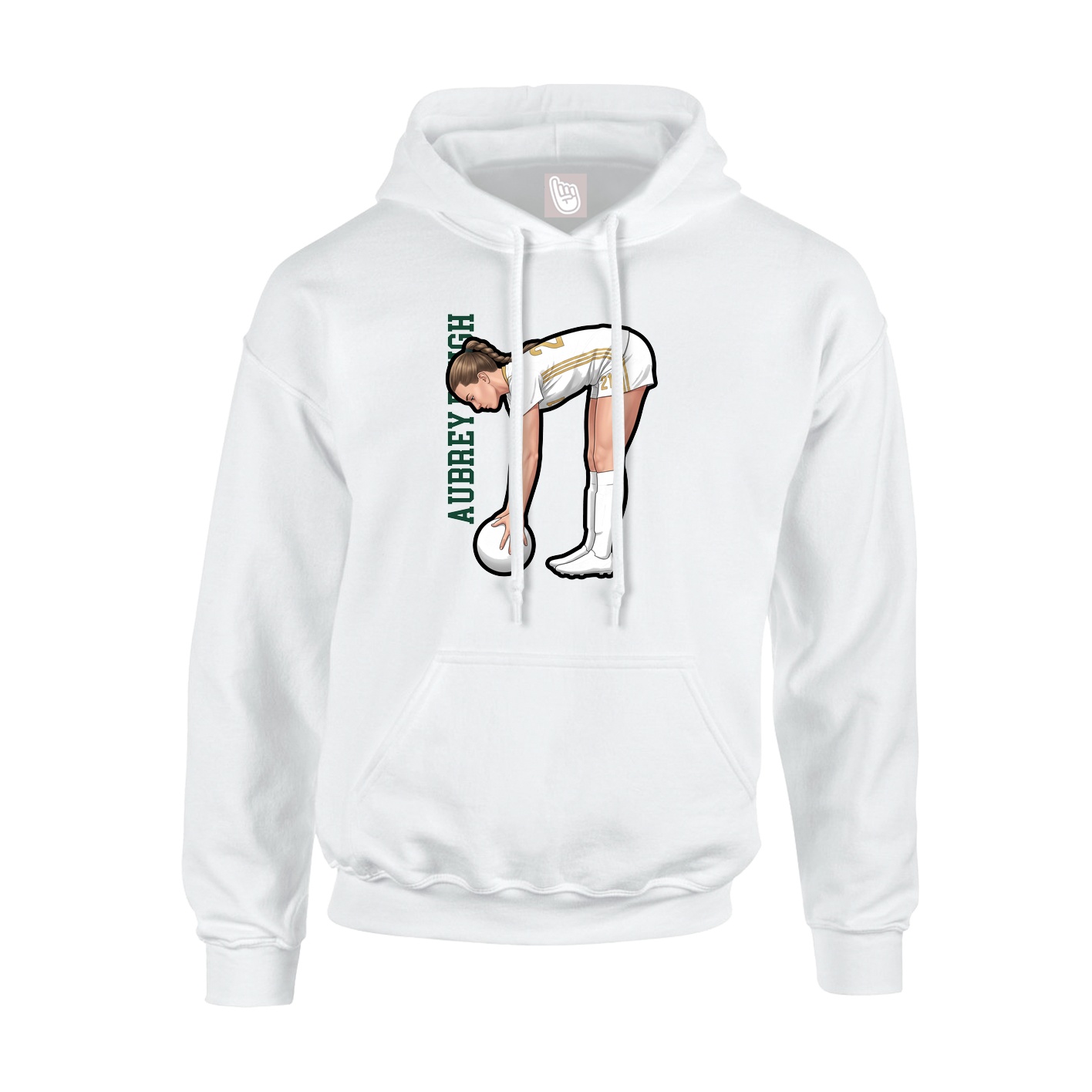 Hoodie — Name Vertical in White