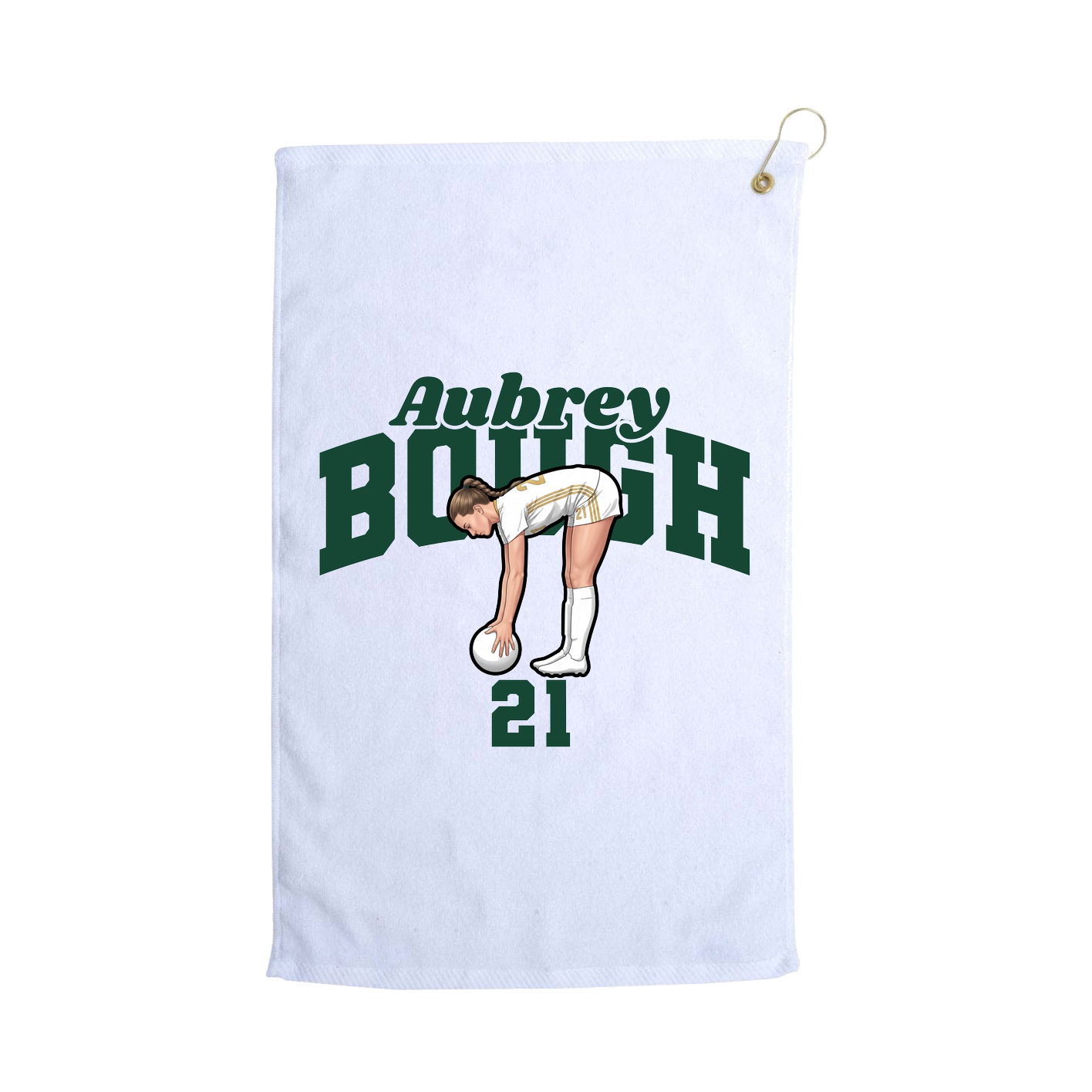 Golf Towel — Signature Arch in White