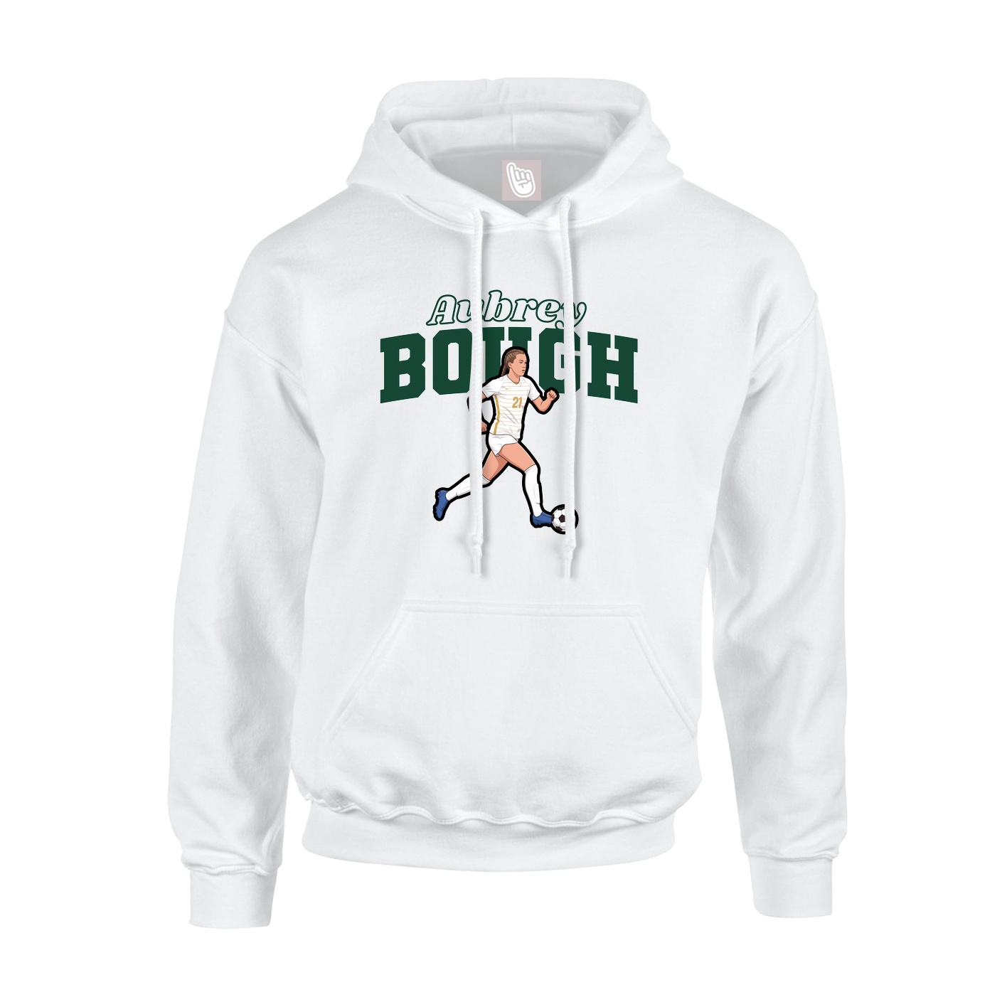 Hoodie — Name Arch in White