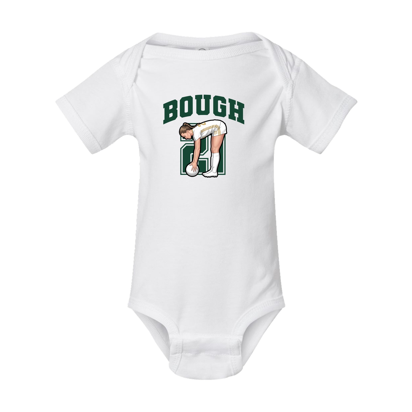 Baby Onesie — Number in White