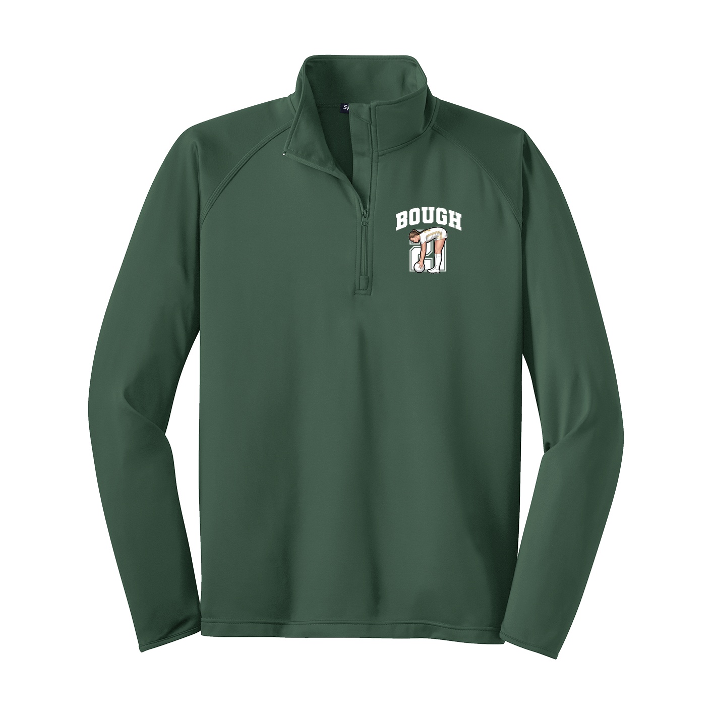 Q-Zip Pullover — Number in Green