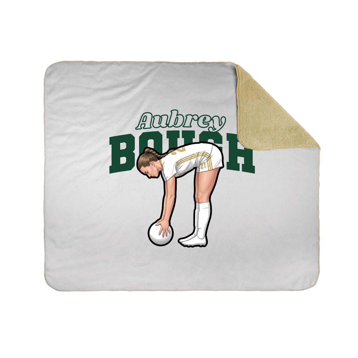 Throw Blanket — Name Arch in White