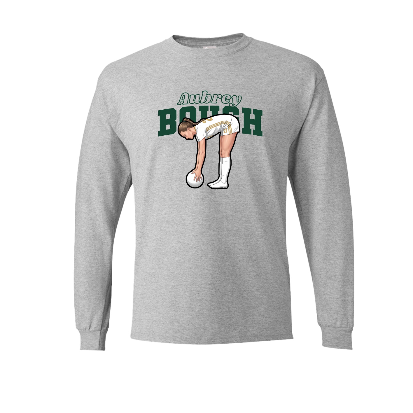 Long Sleeve Tee — Name Arch in Grey