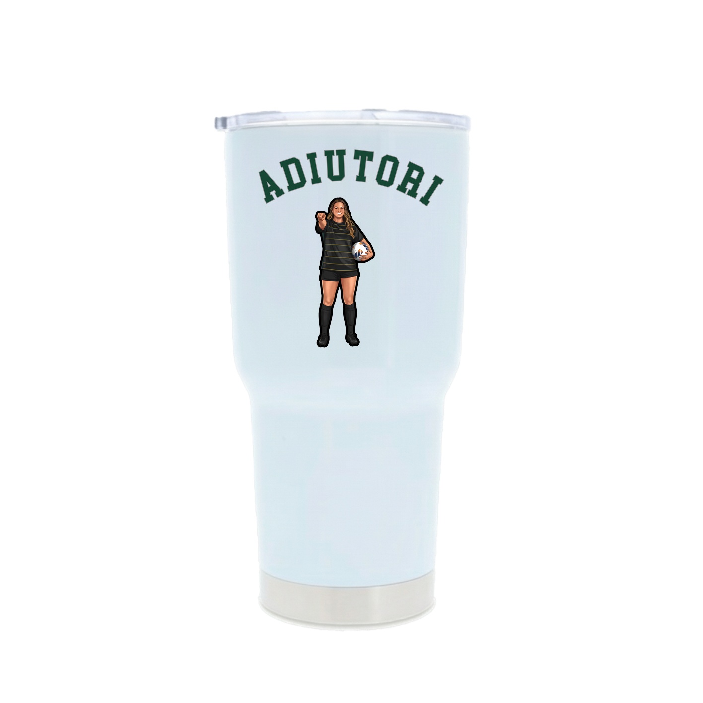 30oz Stainless Steel Tumbler — Shirsey Arch in White