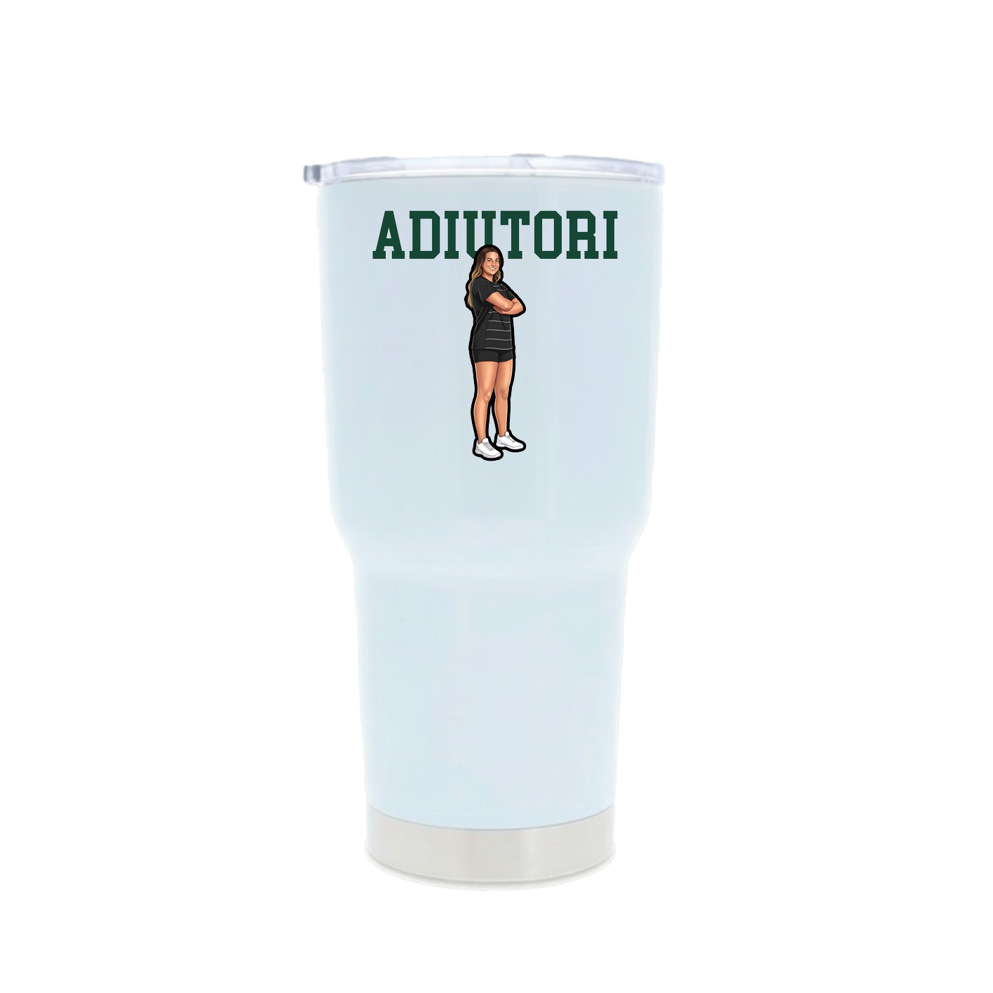 30oz Stainless Steel Tumbler — Shirsey in White