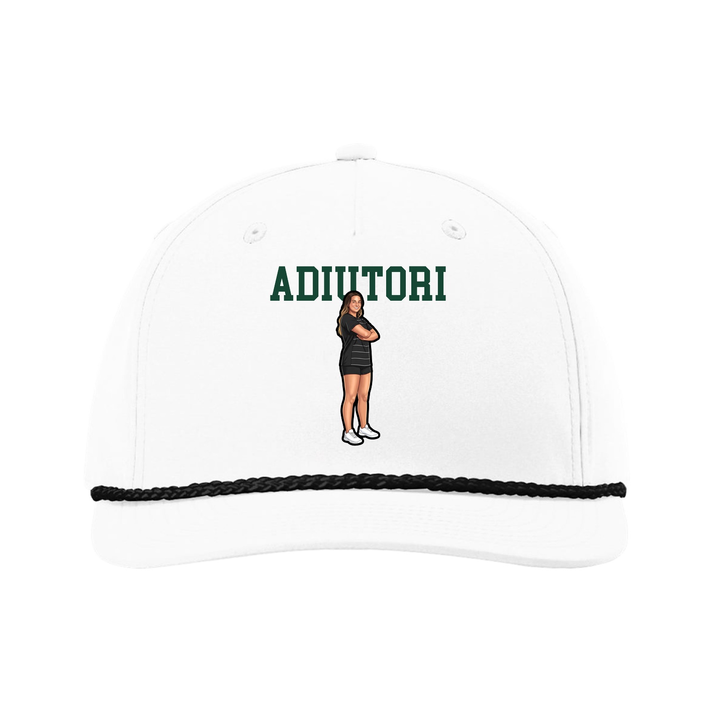Five-Panel Classic Rope Cap — Shirsey in White