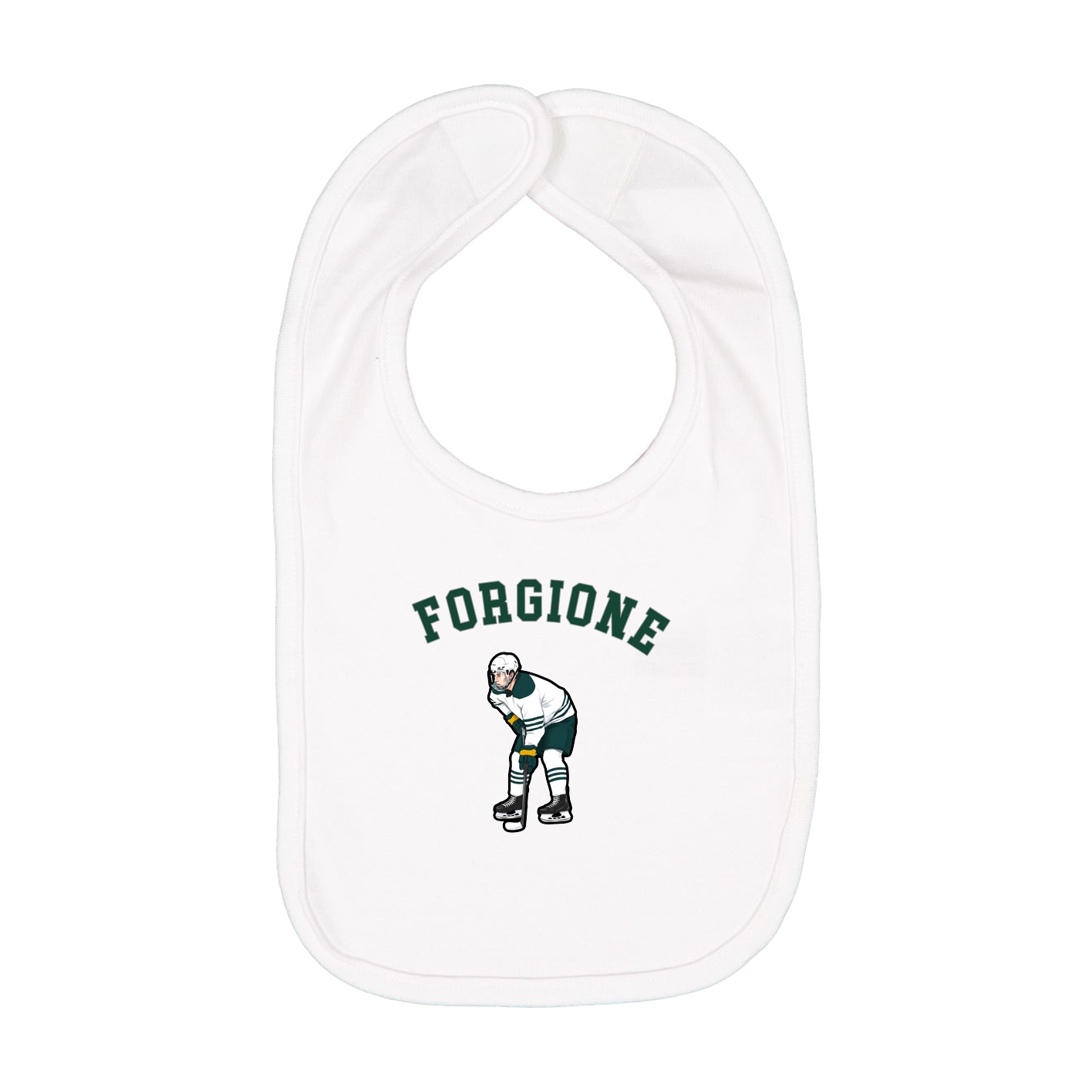 Infant Bib — Shirsey Arch in White