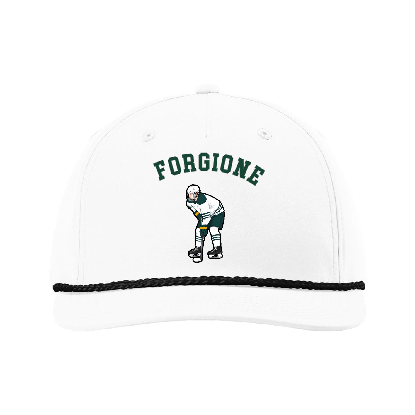 Five-Panel Classic Rope Cap — Shirsey Arch in White