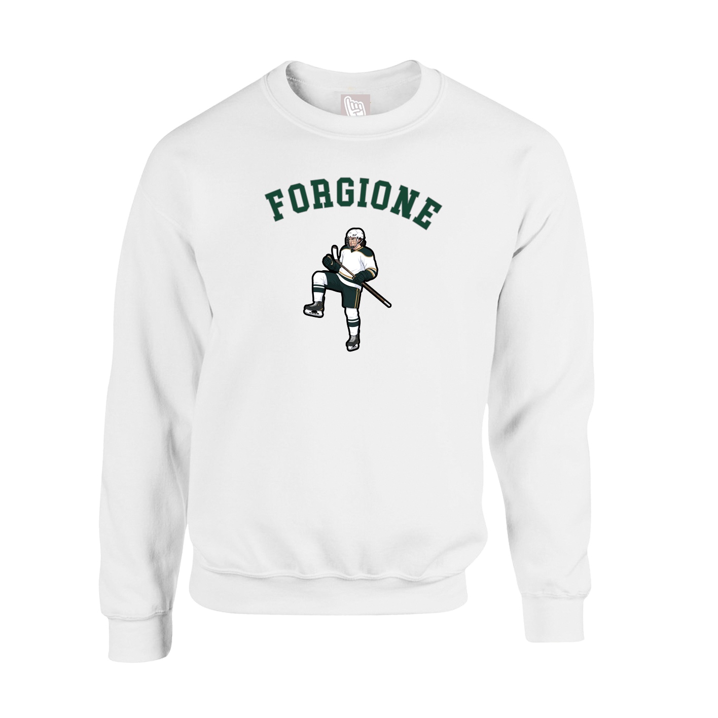 Fleece Crew — Shirsey Arch in White