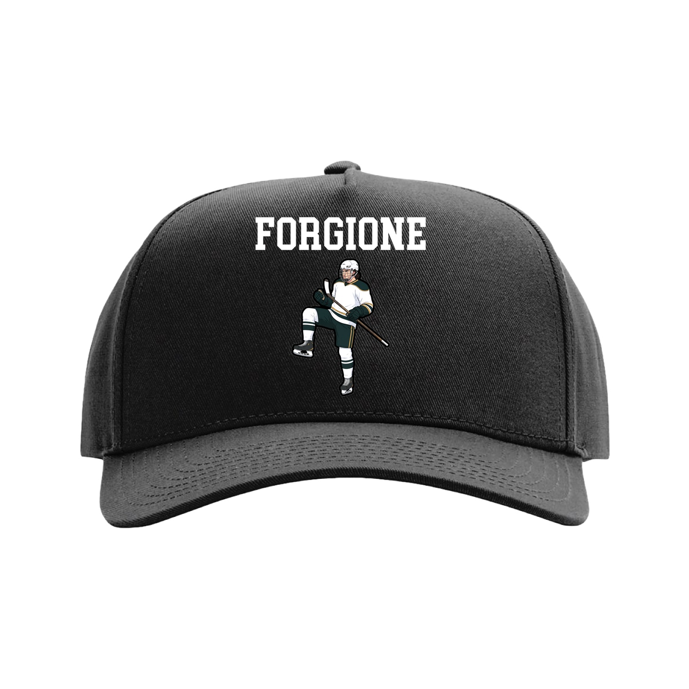 Full Fabric Five-Panel Champ Cap — Shirsey in Black