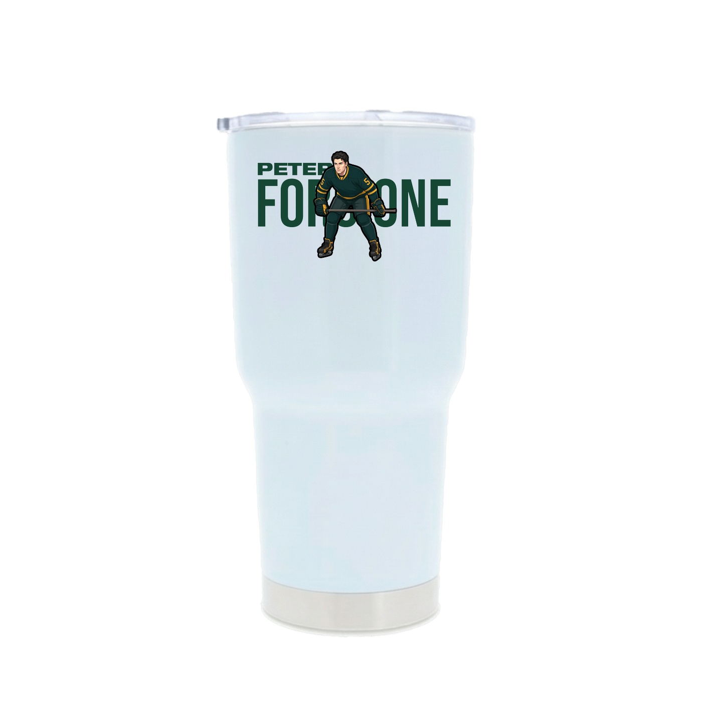 30oz Stainless Steel Tumbler — Player Name in White