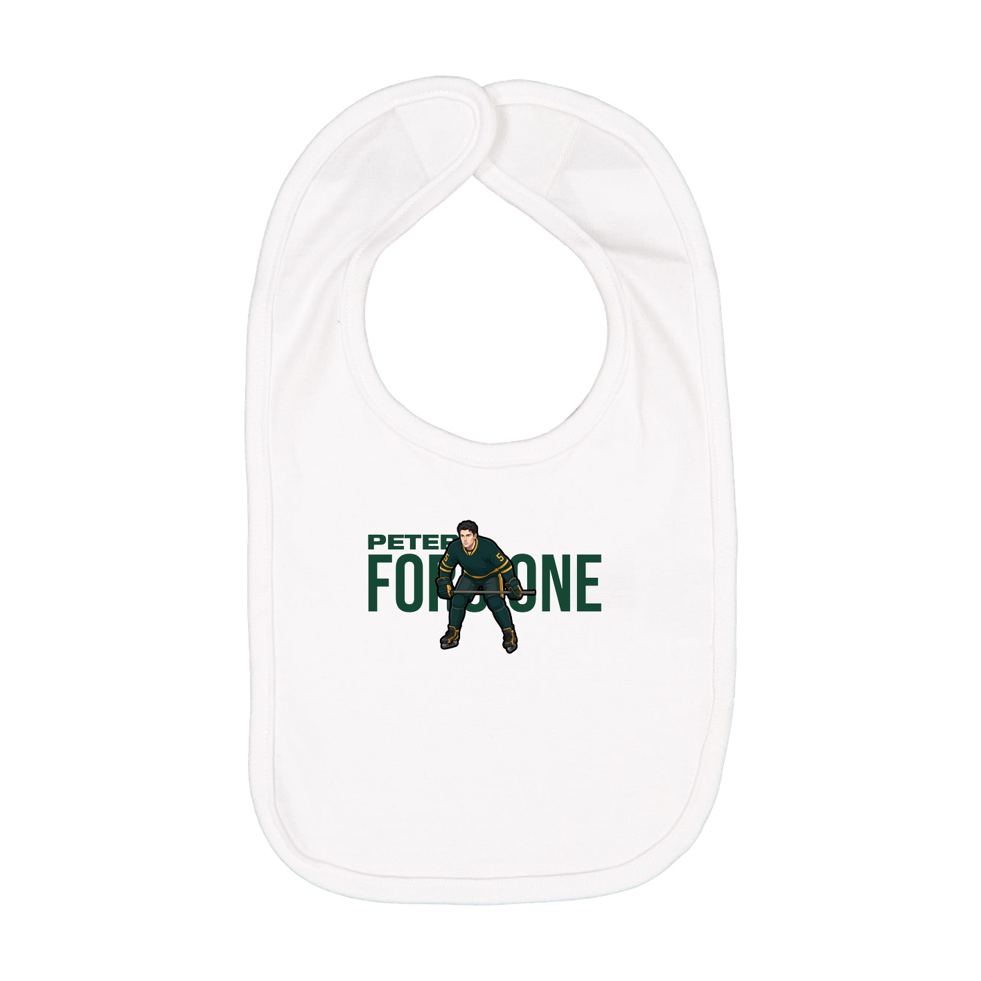 Infant Bib — Player Name in White