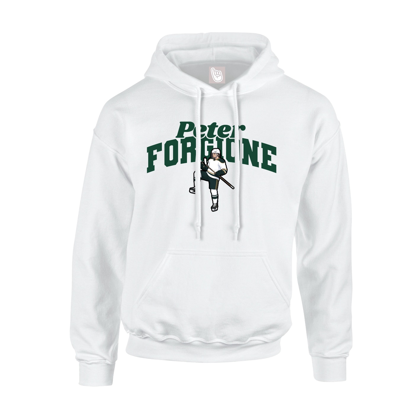 Youth Hoodie — Signature Arch in White