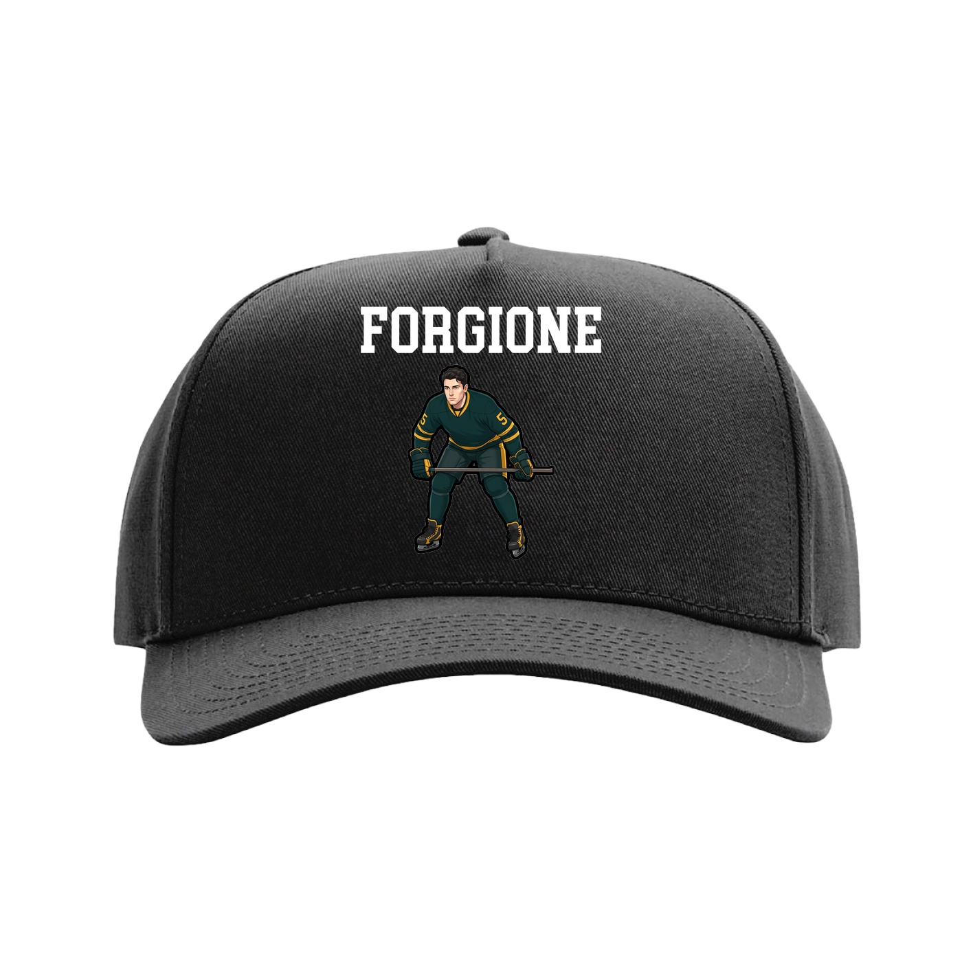 Full Fabric Five-Panel Champ Cap — Shirsey in Black