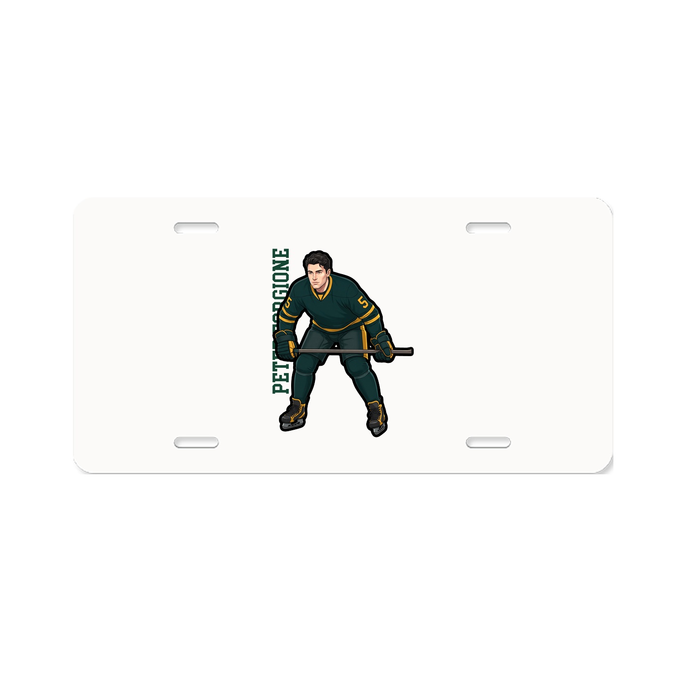 License Plate — Name Vertical in Classic