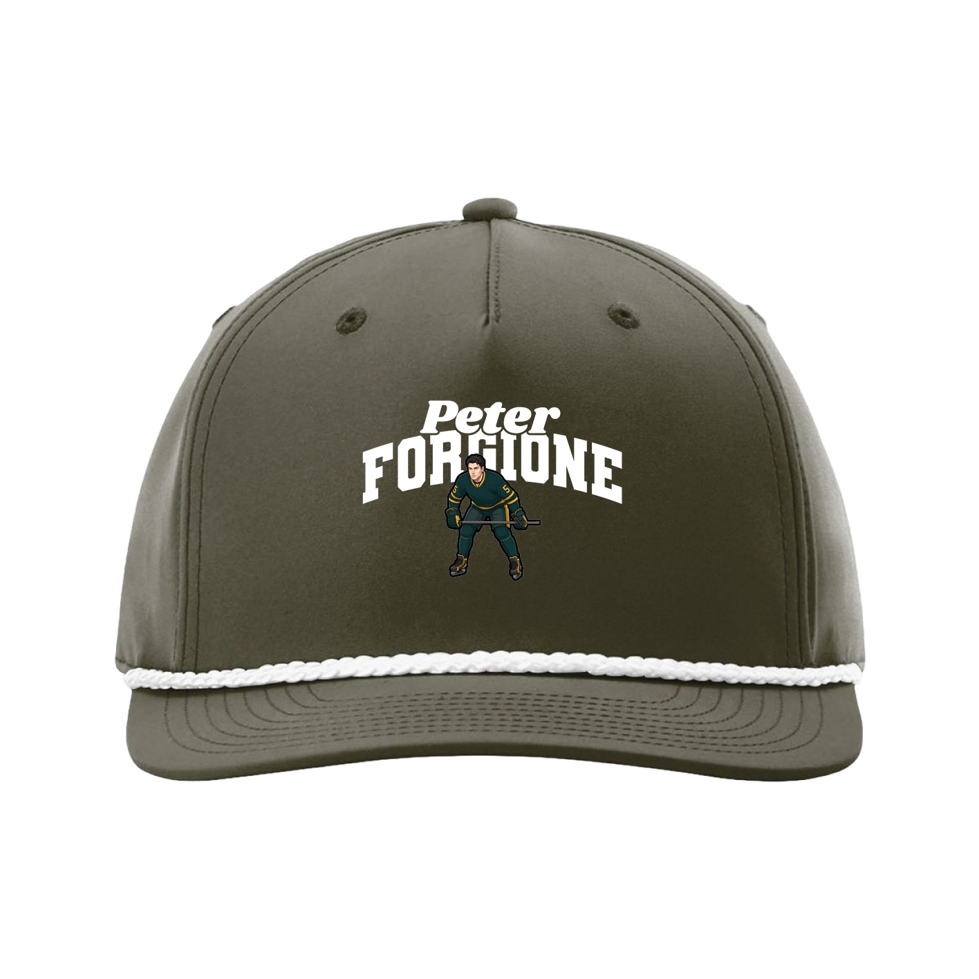 Five-Panel Classic Rope Cap — Signature Arch in Green