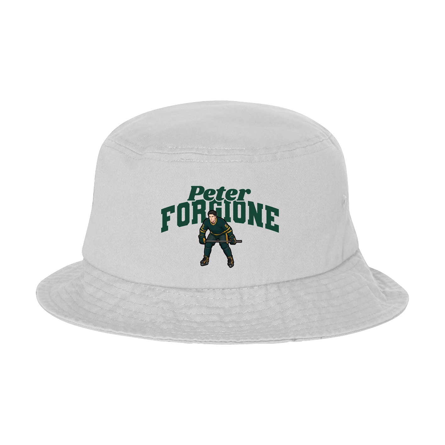Bucket Cap — Signature Arch in White