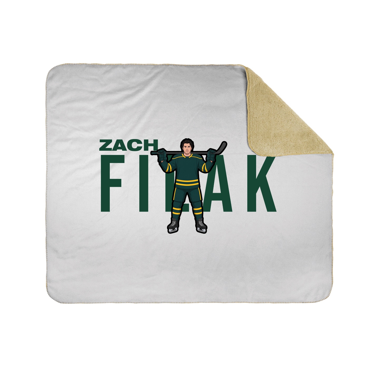 Throw Blanket — Player Name in White