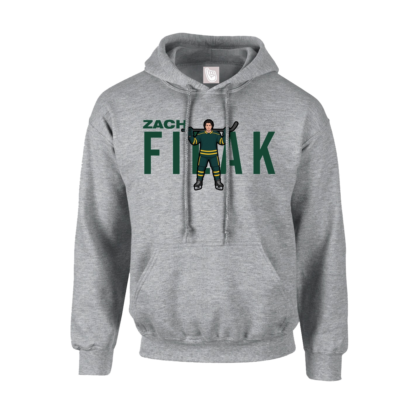 Hoodie — Player Name in Grey