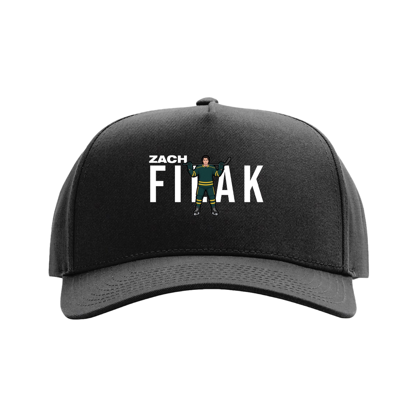 Full Fabric Five-Panel Champ Cap — Player Name in Black