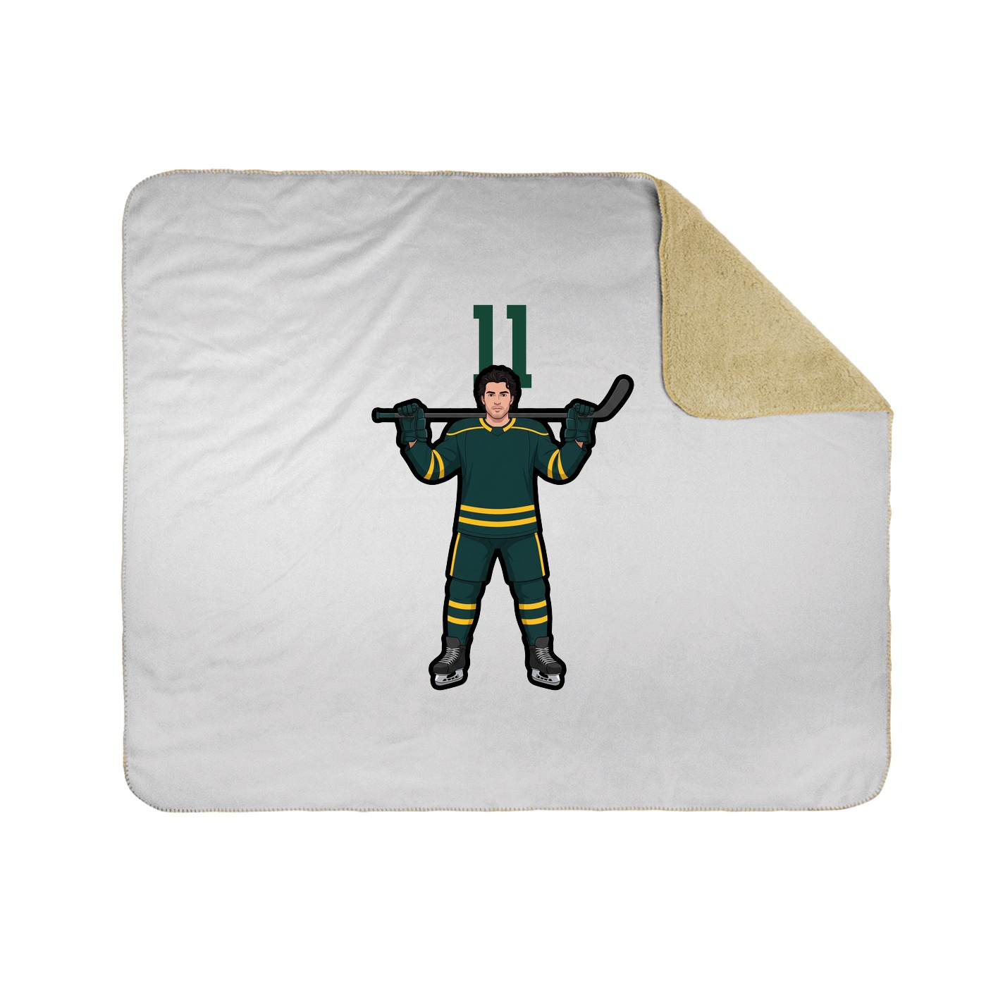 Throw Blanket — Number Top in White