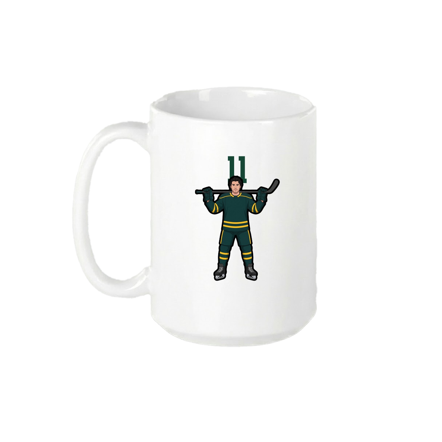 15oz Coffee Mug — Number Top in White