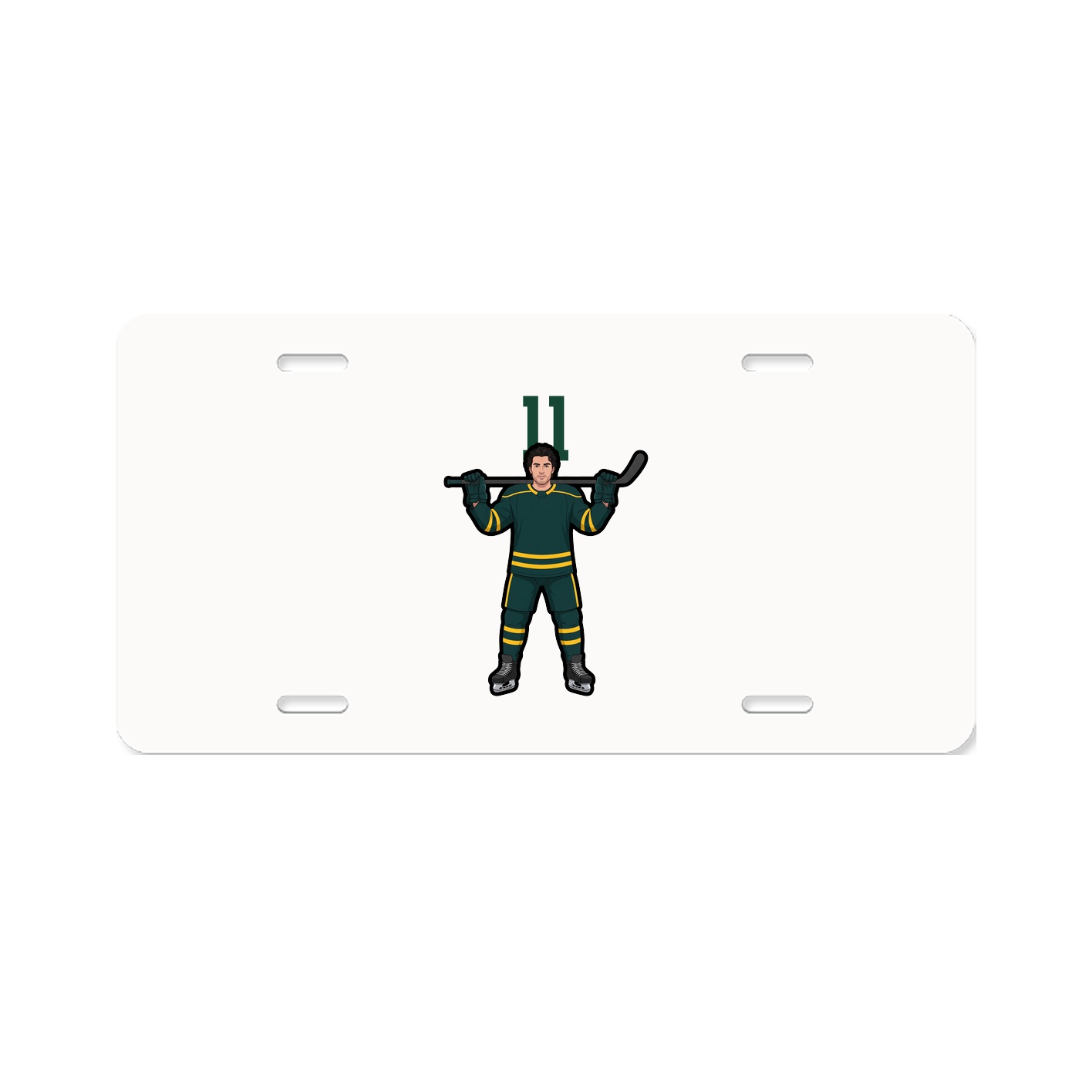 License Plate — Number Top in Classic