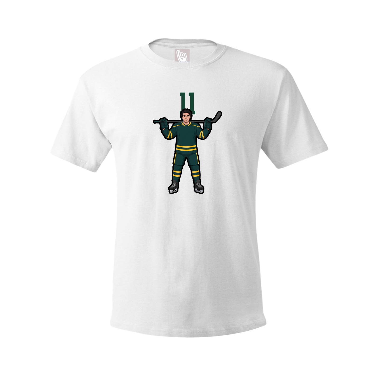 Youth Tee — Number Top in White
