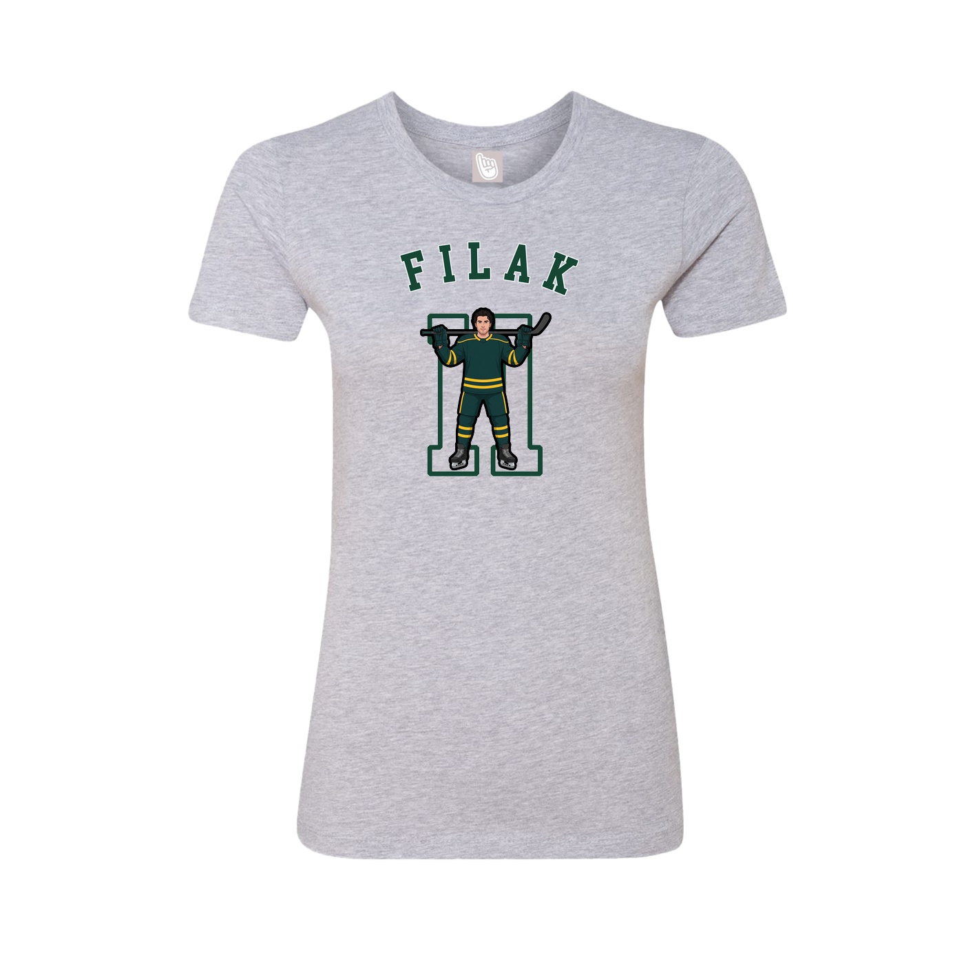 Fitted Women's Tee — Shirsey Arch in Grey