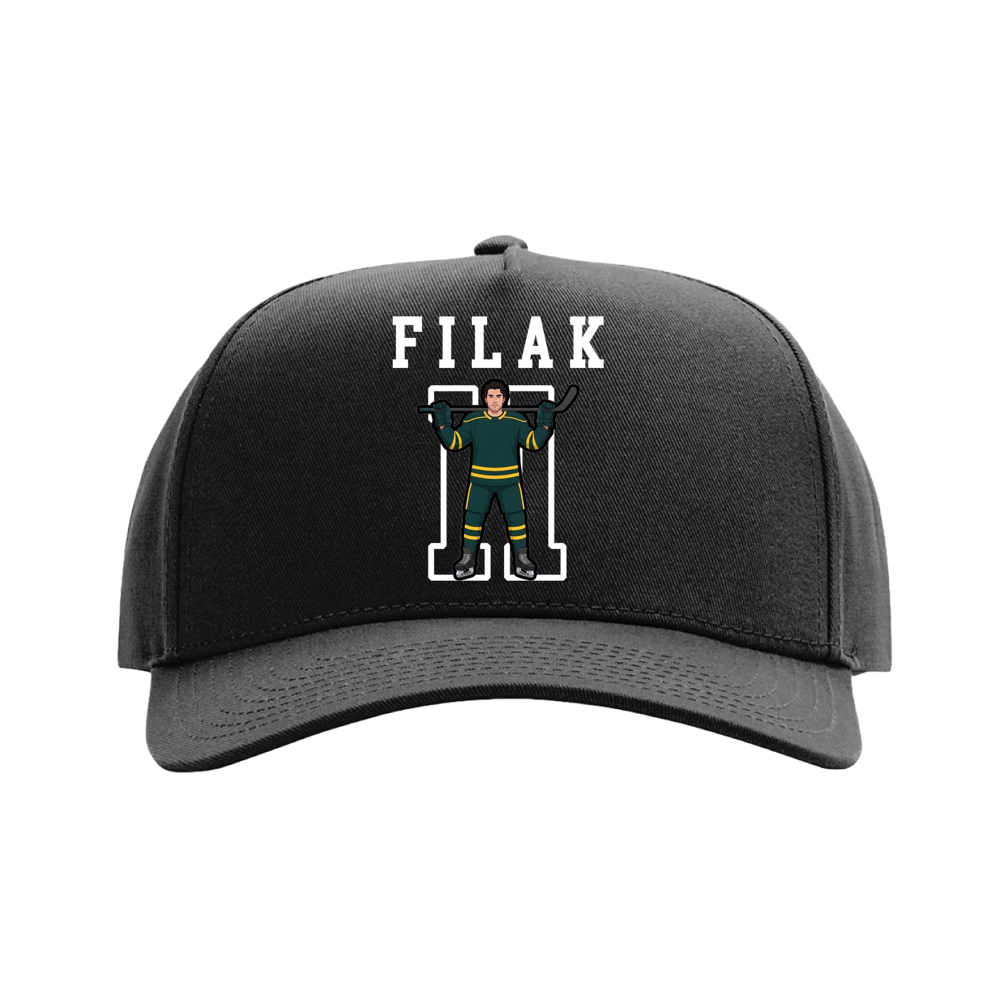 Full Fabric Five-Panel Champ Cap — Shirsey in Black