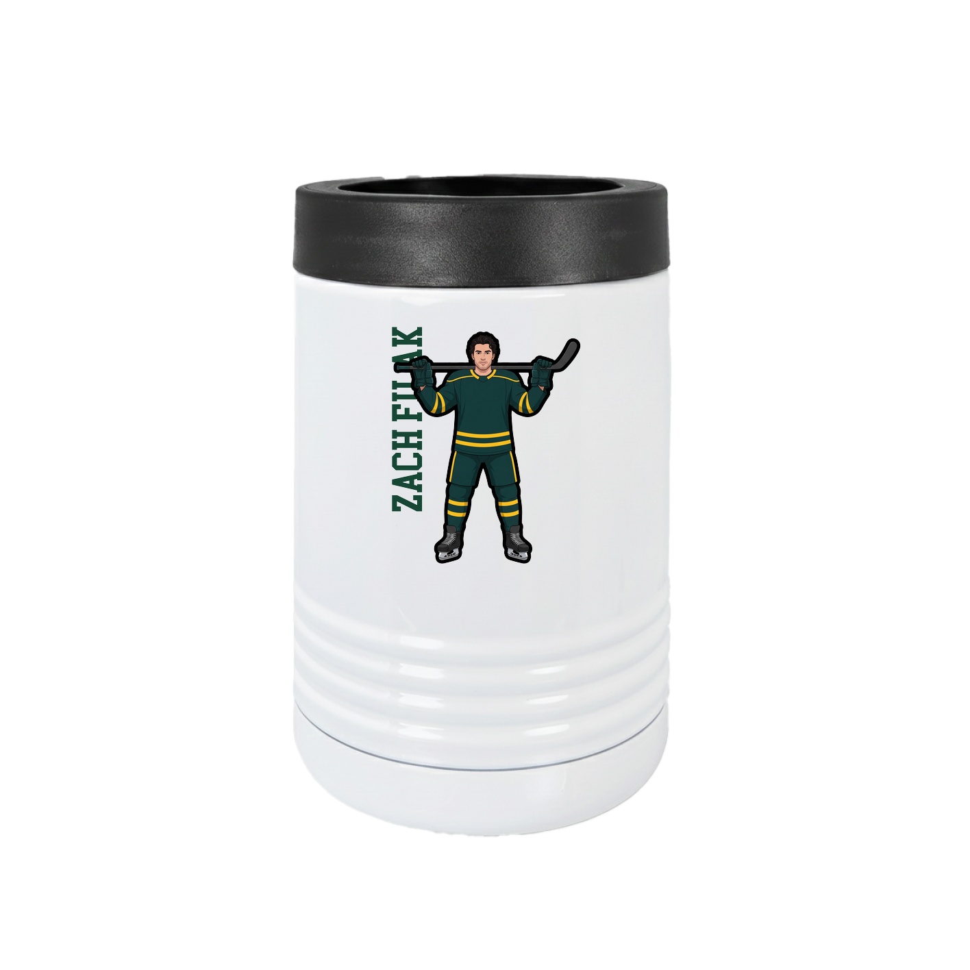 Beverage Holder — Name Vertical in White