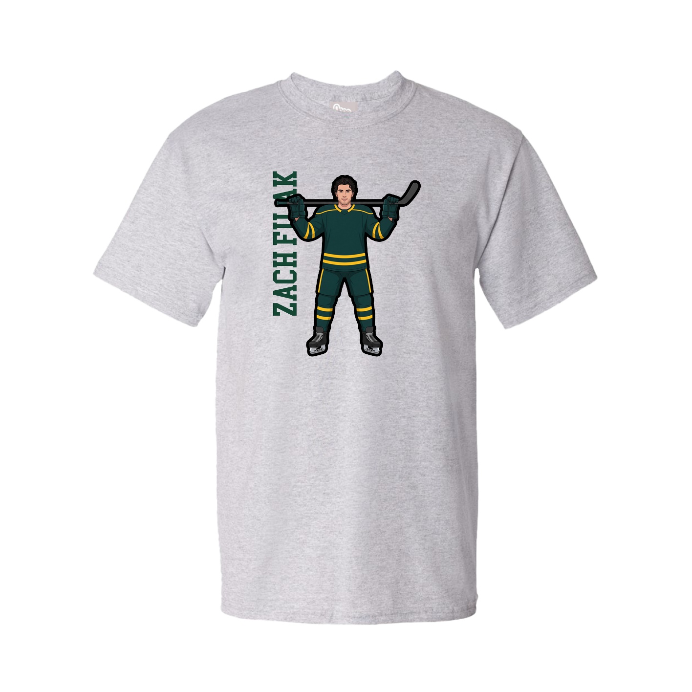 Tee — Name Vertical in Grey