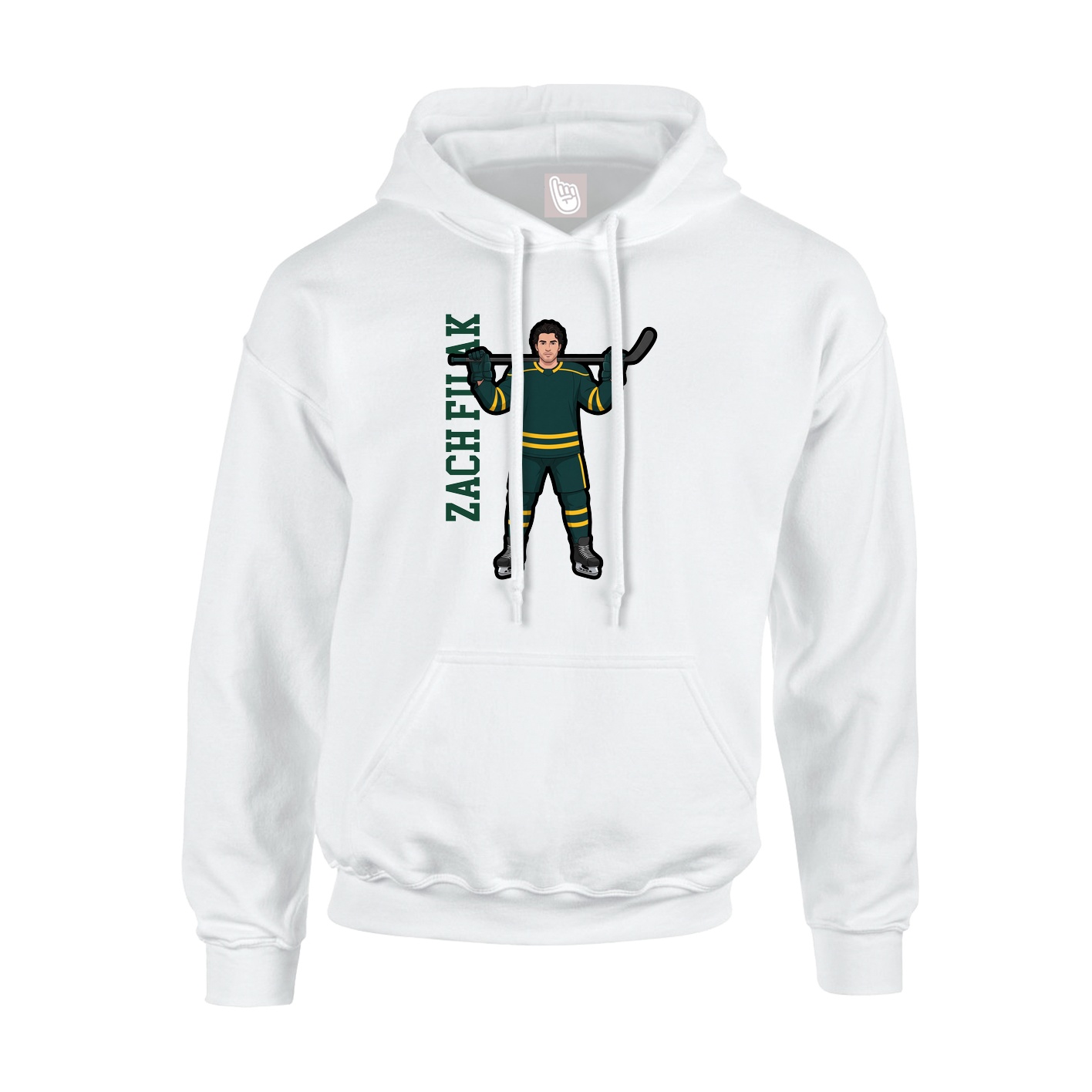 Hoodie — Name Vertical in White