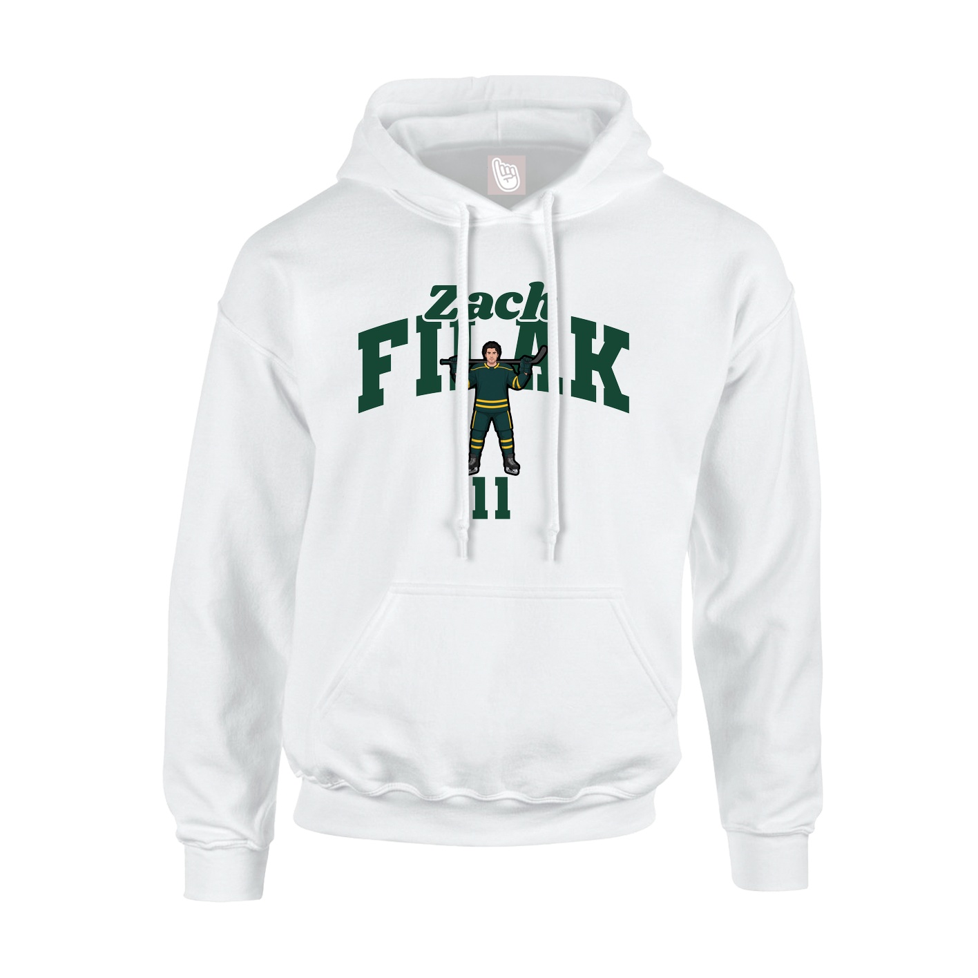 Youth Hoodie — Signature Arch in White