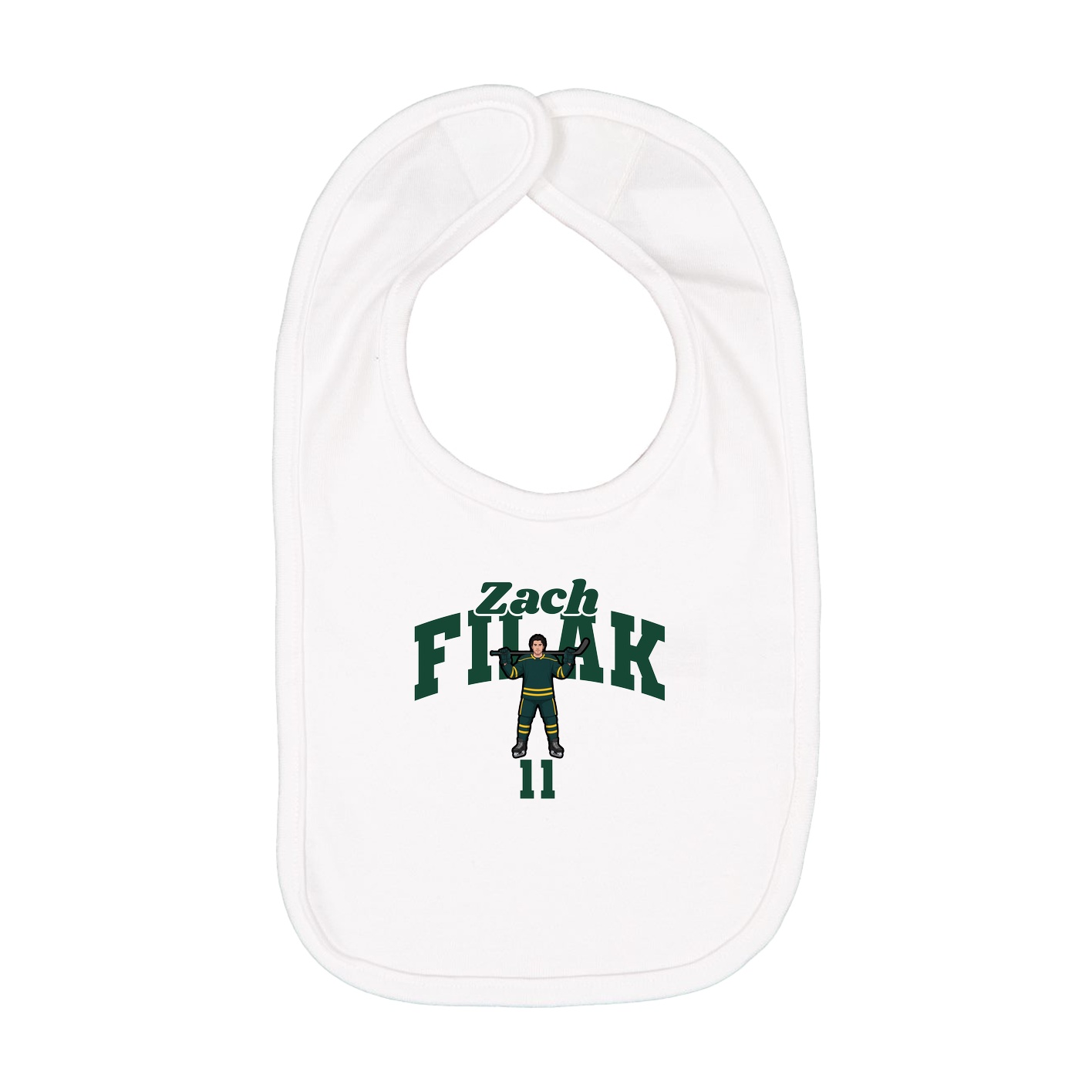 Infant Bib — Signature Arch in White