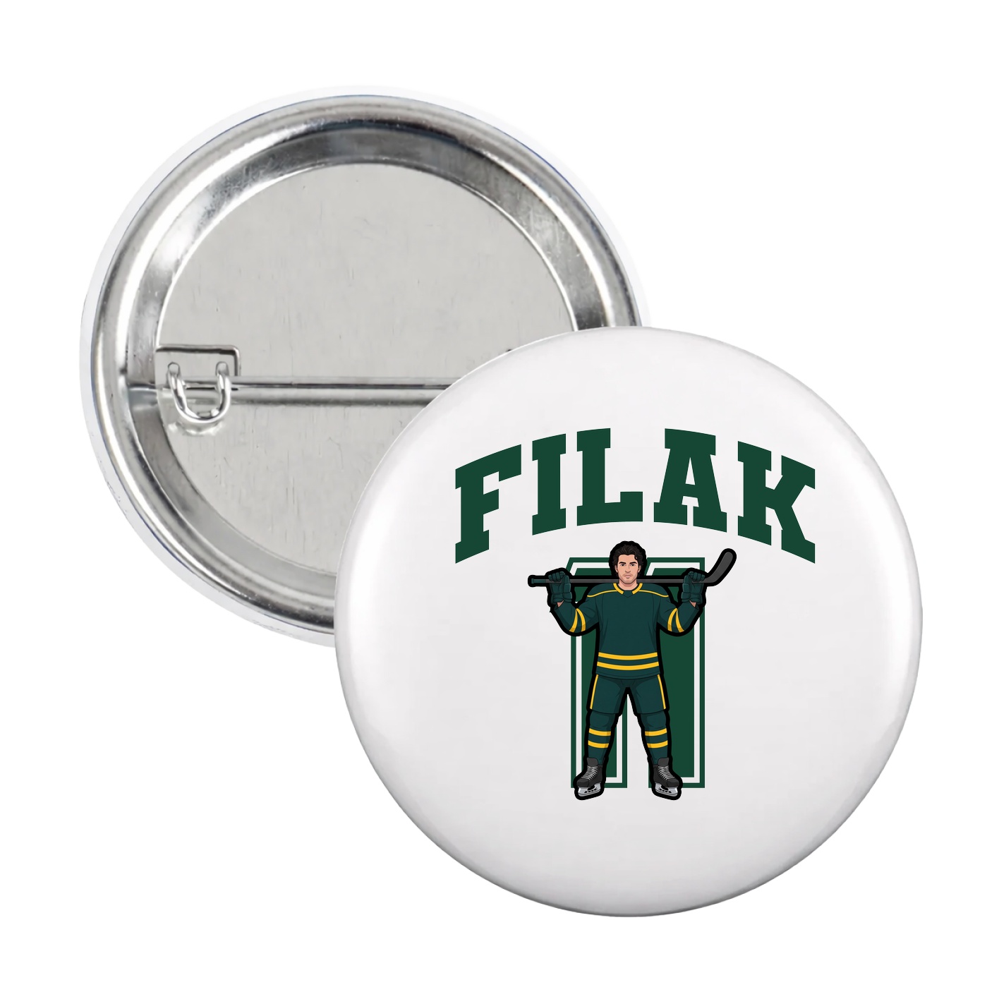 Game Day Button — Number in White