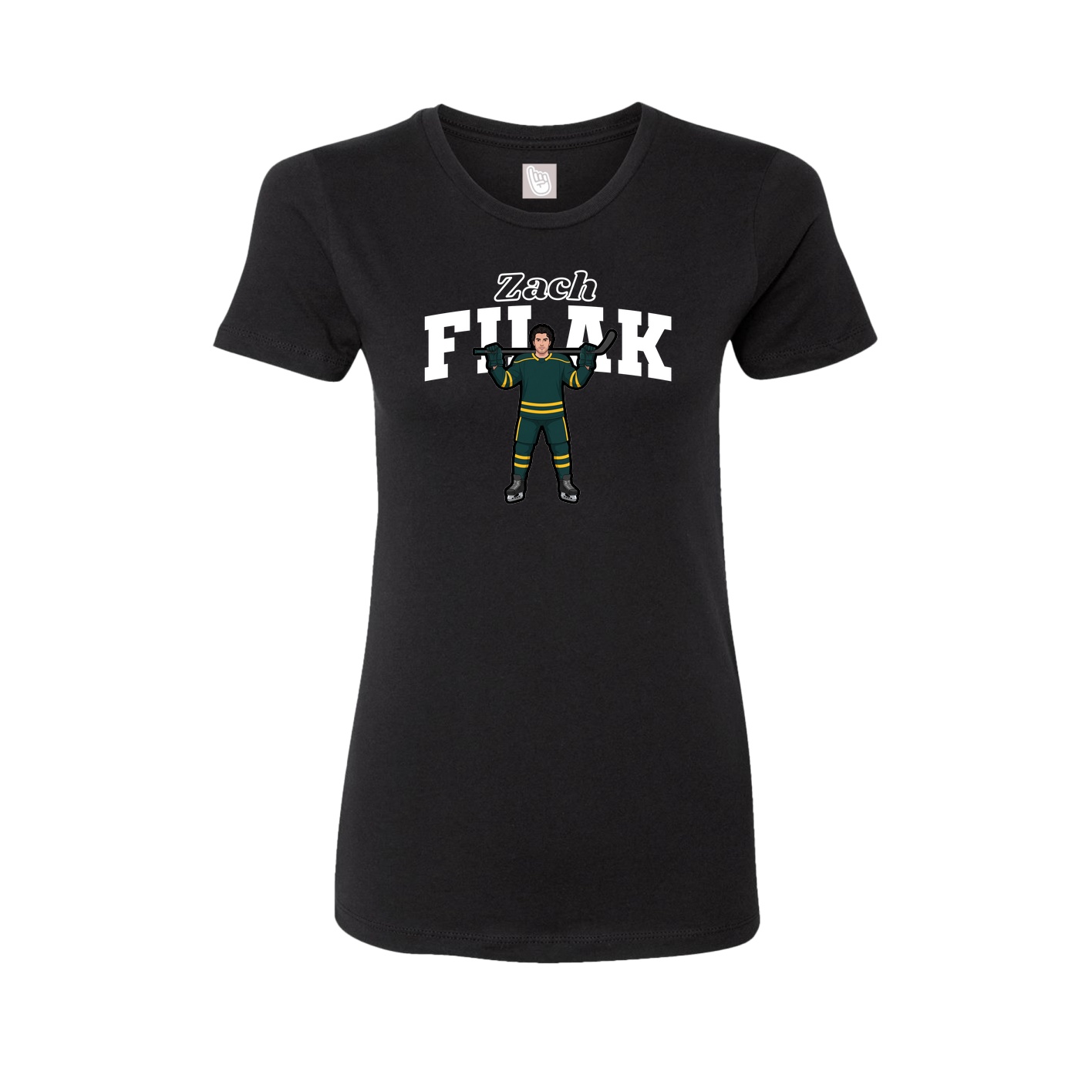 Fitted Women's Tee — Name Arch in Black