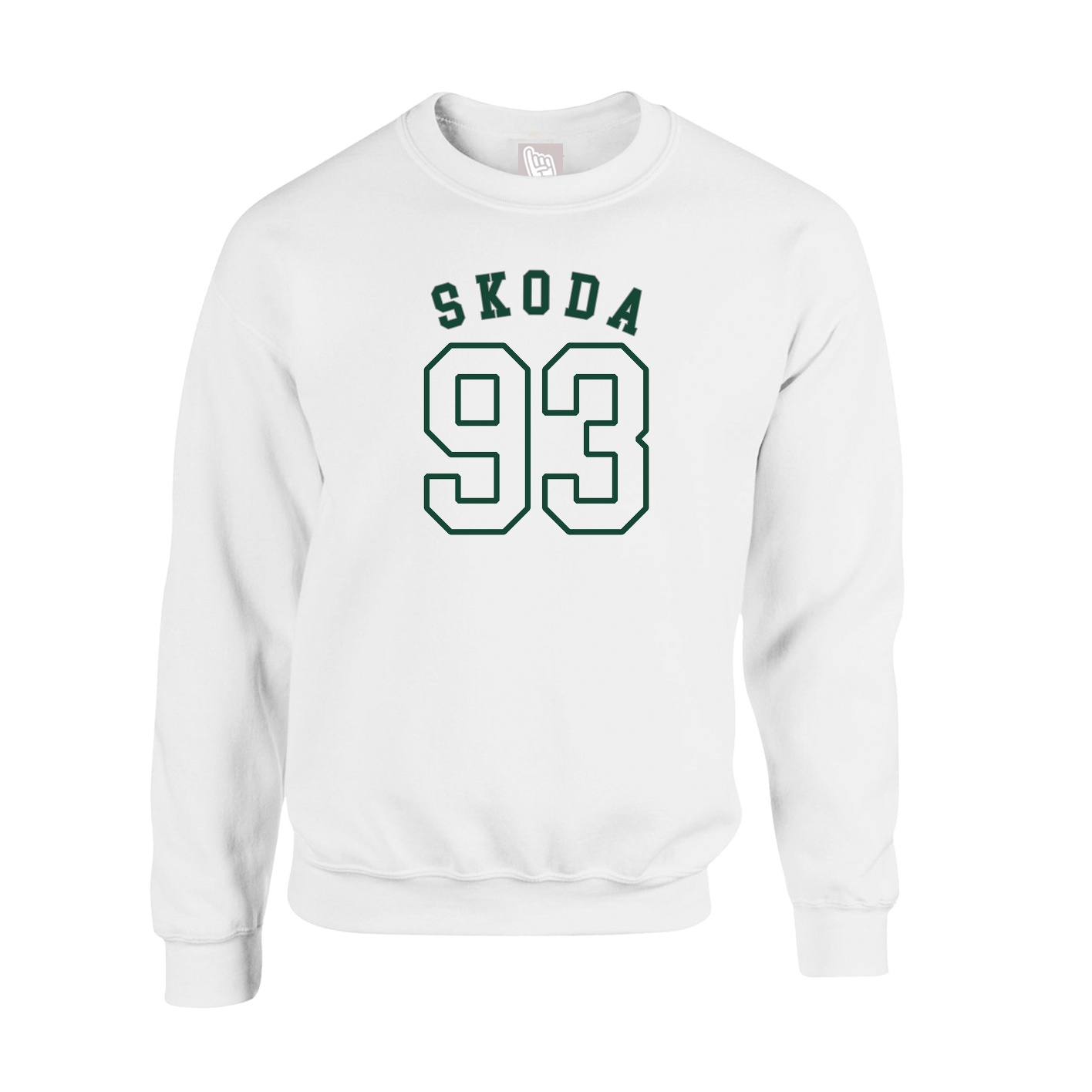 Fleece Crew — Shirsey Arch in White