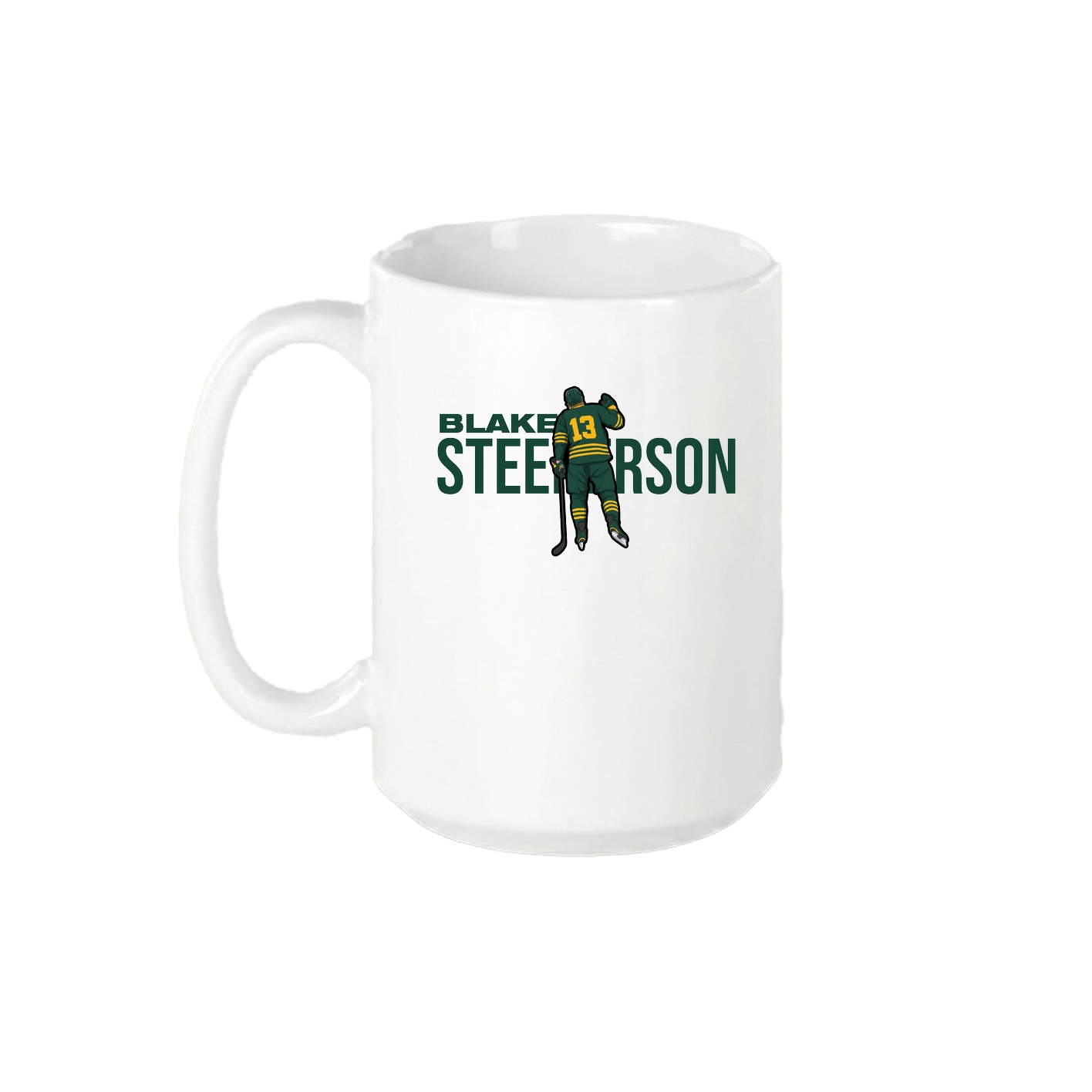 15oz Coffee Mug — Player Name in White