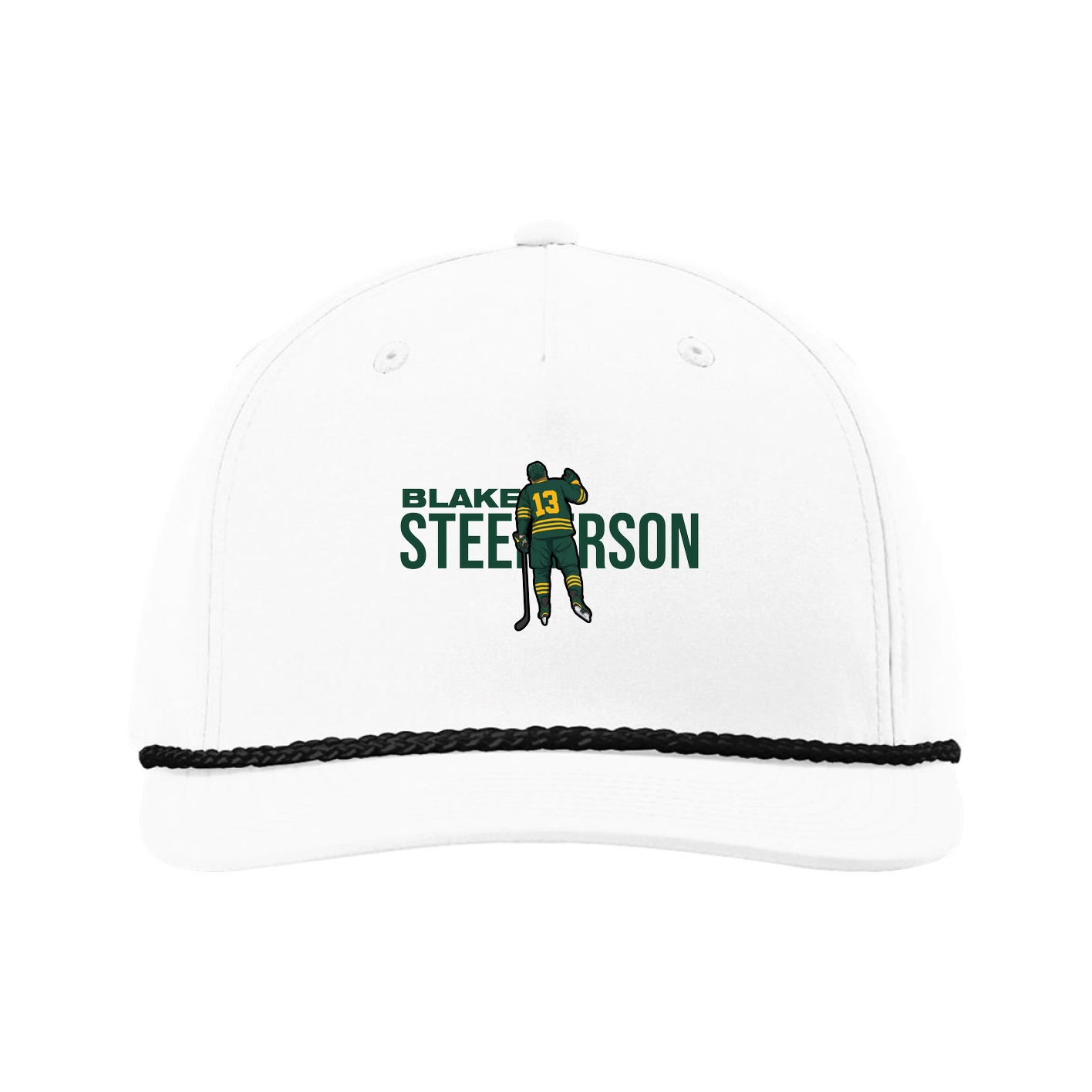Five-Panel Classic Rope Cap — Player Name in White