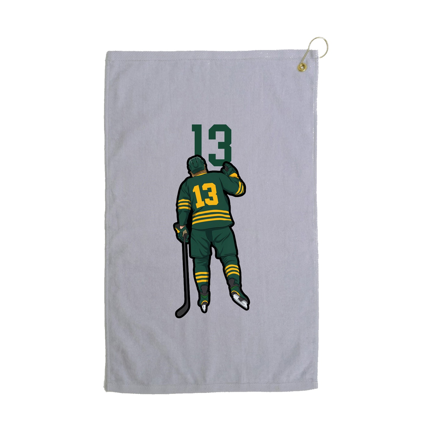 Golf Towel — Number Top in Grey