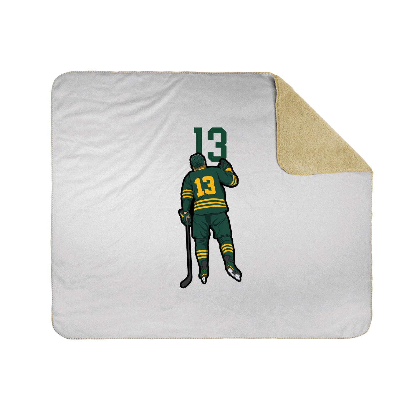 Throw Blanket — Number Top in White