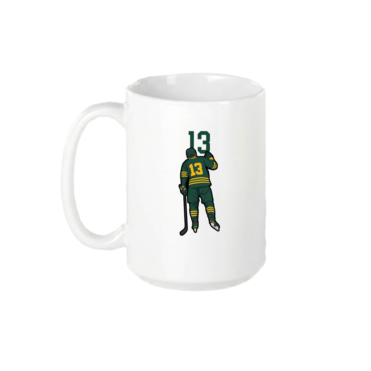 15oz Coffee Mug — Number Top in White