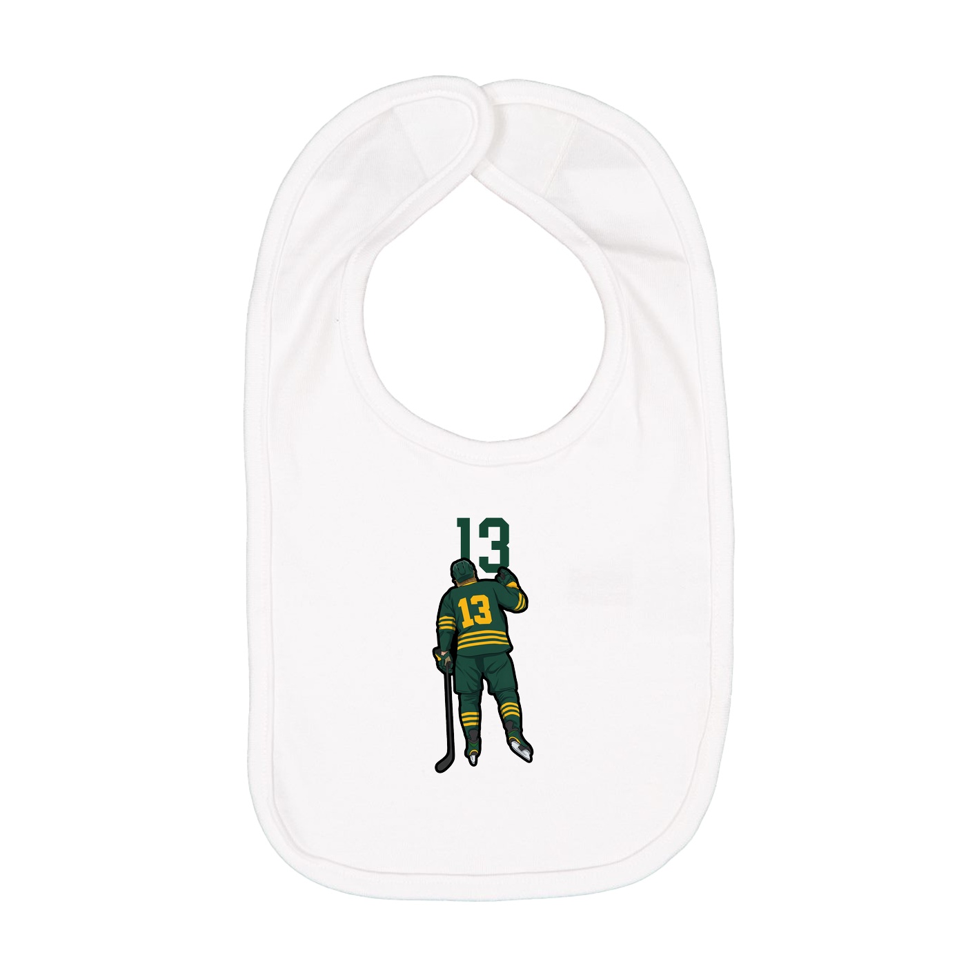 Infant Bib — Number Top in White