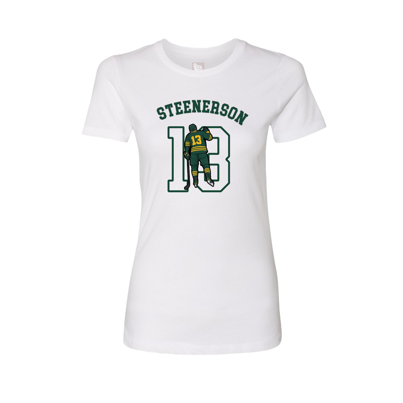 Fitted Women's Tee — Shirsey Arch in White